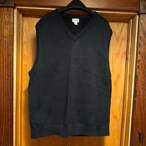 J.Crew CB548 Heritage cotton sweater-vest XL Black 100% Cotton Men’s Pullover